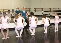 Children dancing with teacher in Adaptive Dance Class